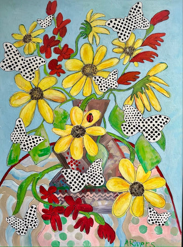 Sunflowers and Gladioli