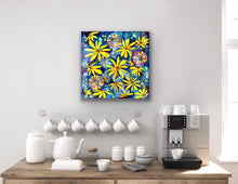Load image into Gallery viewer, Dahlias and Black-eyed Susan at Midnight